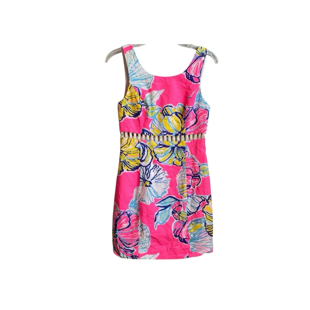 Lilly Pulitzer Iggy Shift Dress Womens Size 0 Kir Royal Swept By The Tides EUC! - Picture 1 of 13